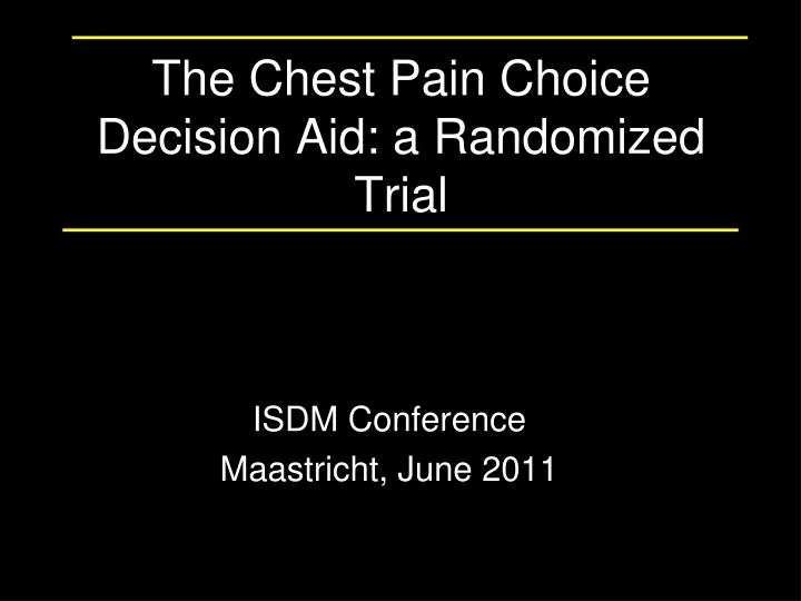 the chest pain choice decision aid a randomized trial