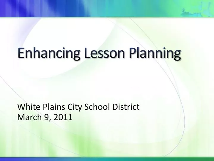 enhancing lesson planning