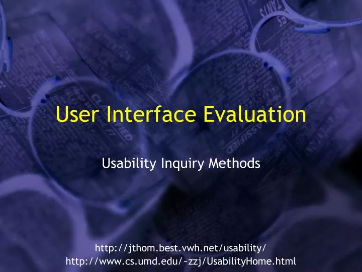 user interface evaluation