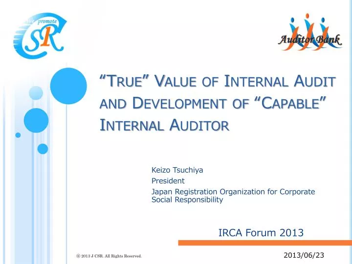 true value of internal audit and development of capable internal auditor