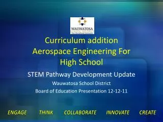 curriculum addition aerospace engineering for high school