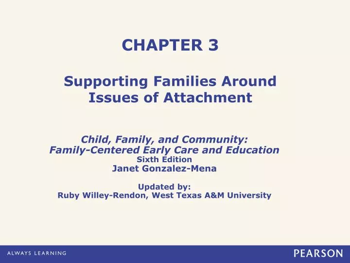 chapter 3 supporting families around issues of attachment