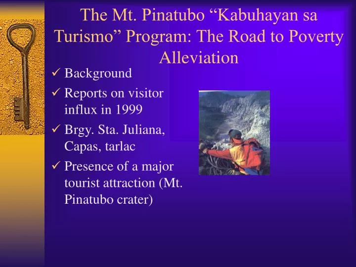 the mt pinatubo kabuhayan sa turismo program the road to poverty alleviation