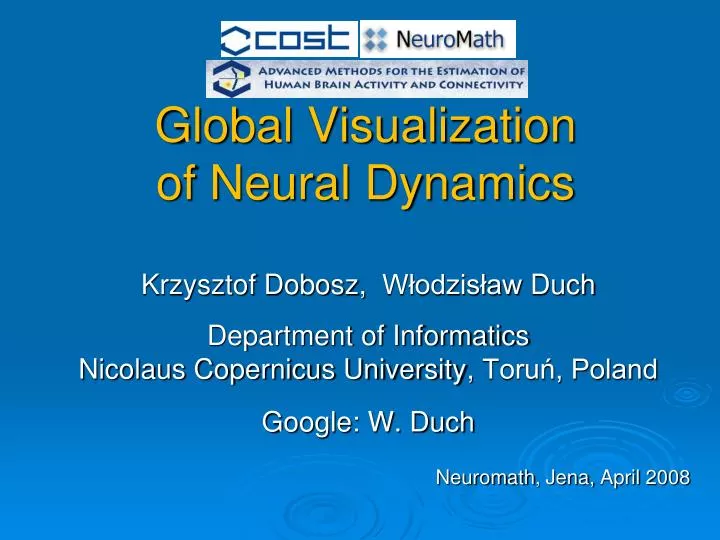 global visualization of neural dynamics