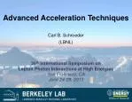 Advanced Acceleration Techniques