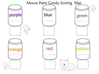 Mouse Paint Candy Sorting Mat