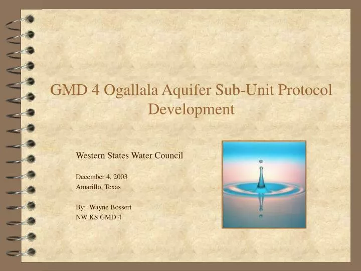 gmd 4 ogallala aquifer sub unit protocol development