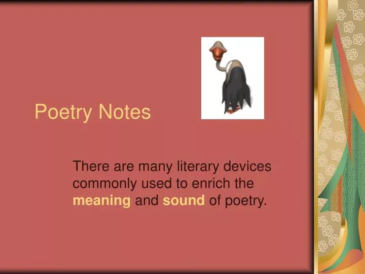 poetry notes