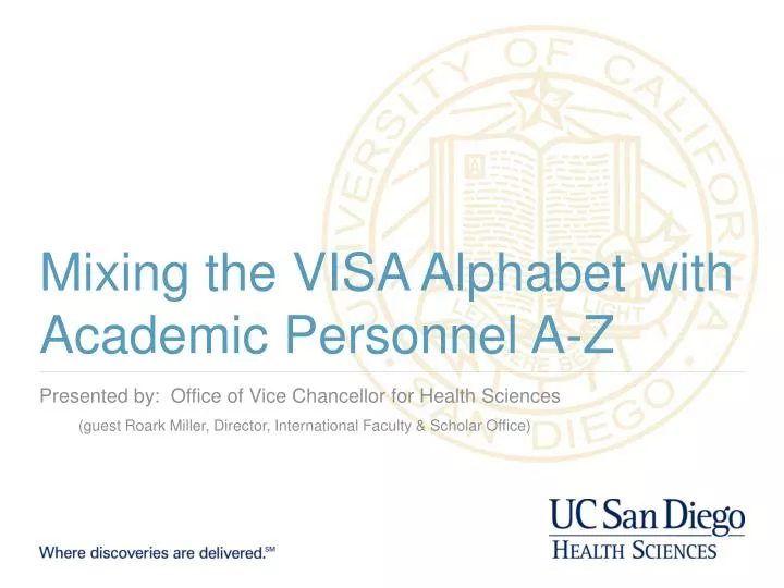 mixing the visa alphabet with academic personnel a z