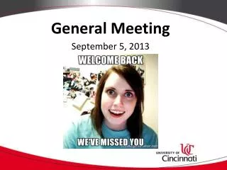 General Meeting September 5, 2013