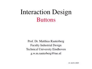 Interaction Design Buttons