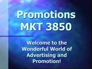 Promotions MKT 3850