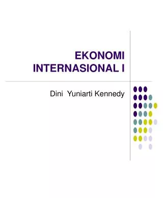 ekonomi internasional i