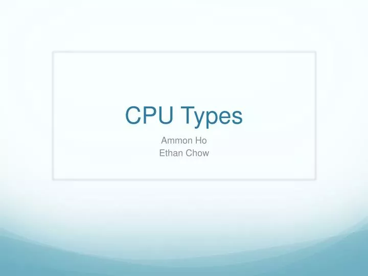 cpu types