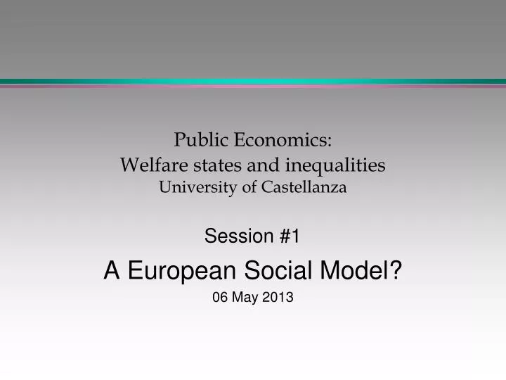 public economics welfare states and inequalities university of castellanza