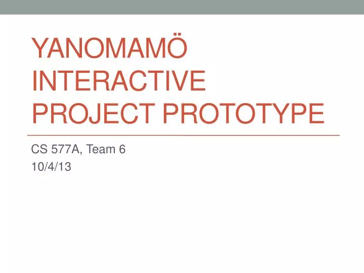 yanomam interactive project prototype