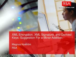 XML Encryption, XML Signature, and Derived Keys: Suggestion For a Minor Addition