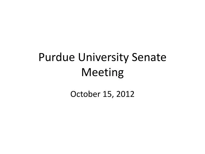 purdue university senate meeting