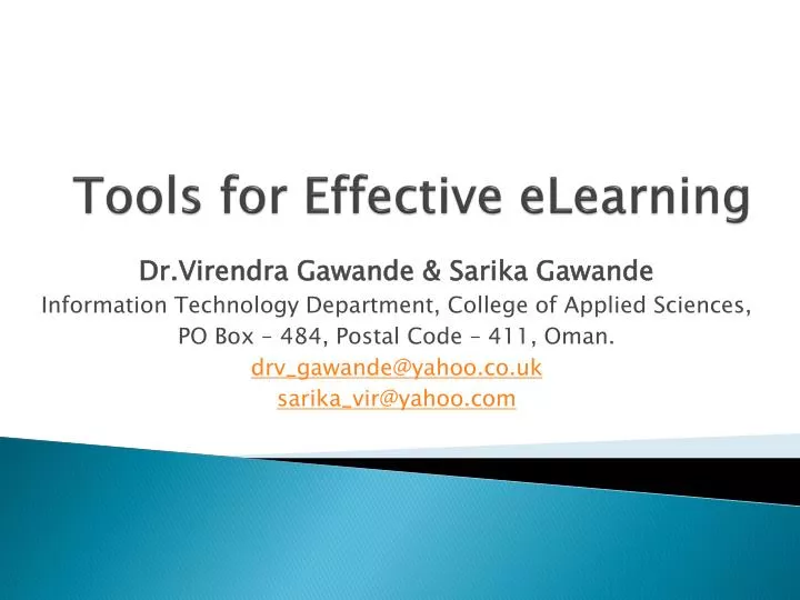 tools for effective elearning