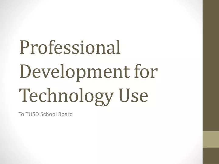 professional development for technology use