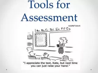 Technology Tools for Assessment