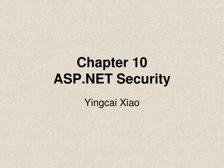 chapter 10 asp net security