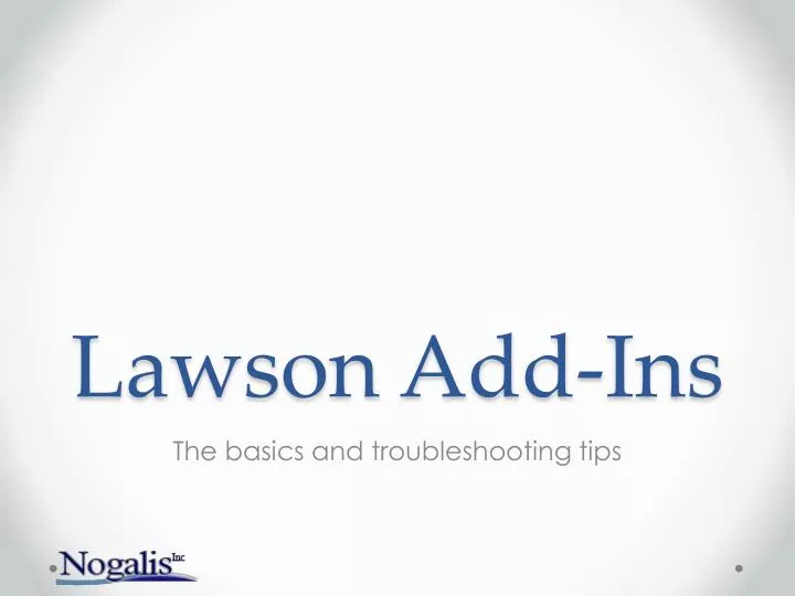 lawson add ins
