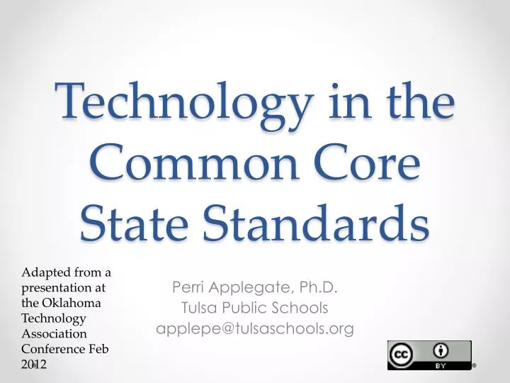 technology in the common core state standards