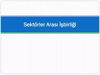 sekt rler aras birli i