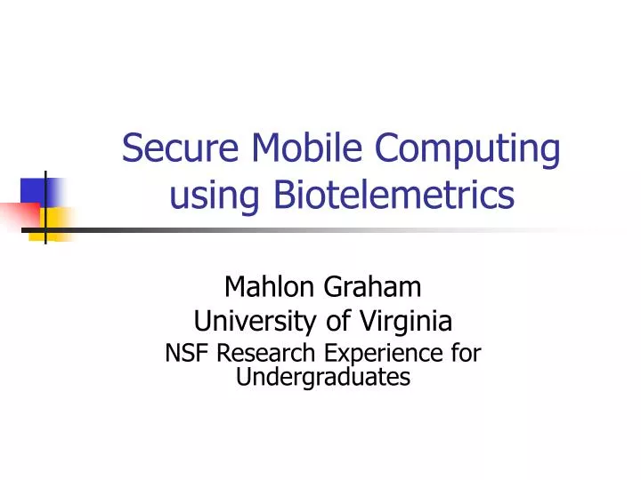 secure mobile computing using biotelemetrics