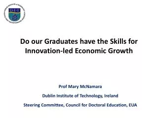 Do our Graduates have the Skills for Innovation-led Economic Growth