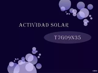 actividad solar