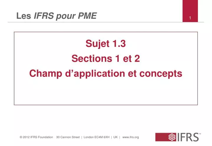 les ifrs pour pme