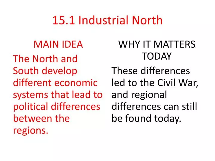 15 1 industrial north