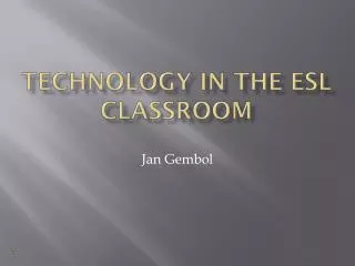 technology in the esl classroom