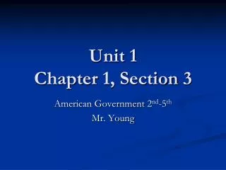 Unit 1 Chapter 1, Section 3