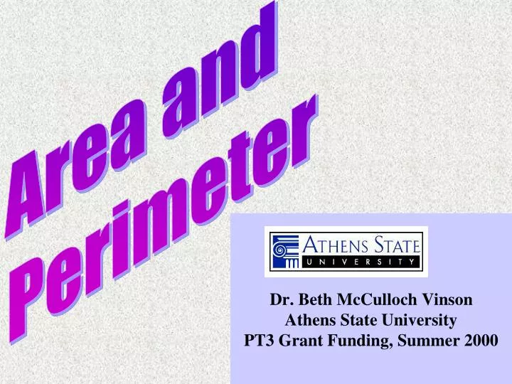 dr beth mcculloch vinson athens state university pt3 grant funding summer 2000