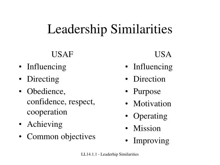 leadership similarities