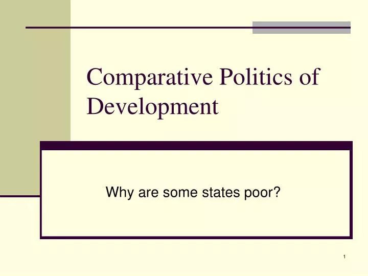 comparative politics of development