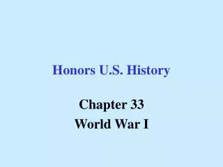 Honors U.S. History