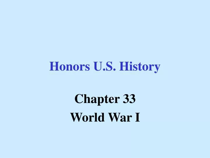 honors u s history