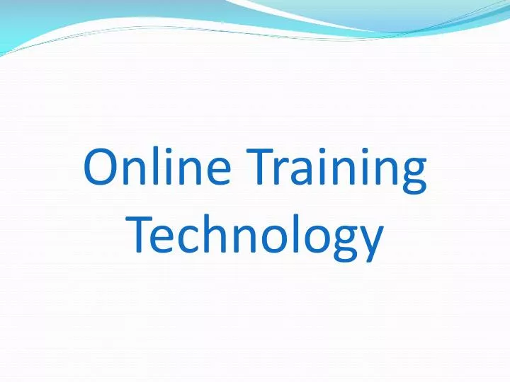 online training technology