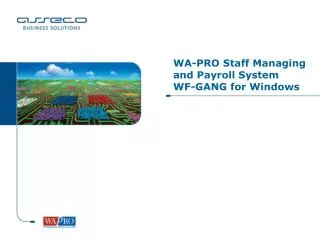 WA-PRO Staff Managing and Payroll System WF-GANG for Windows