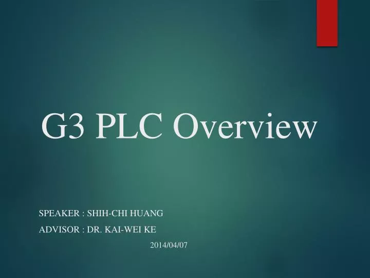 g3 plc overview
