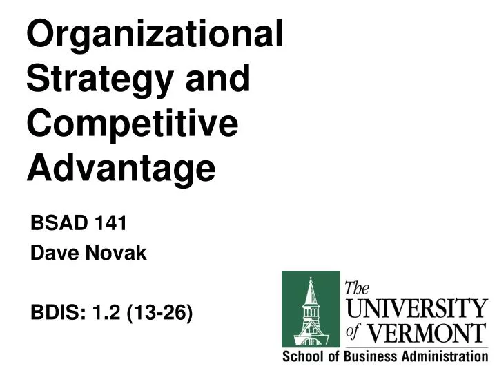 organizational strategy and competitive advantage