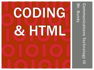 Coding &amp; HTML