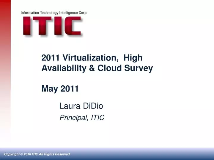 2011 virtualization high availability cloud survey may 2011