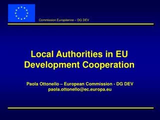 Local Authorities in EU Development Cooperation