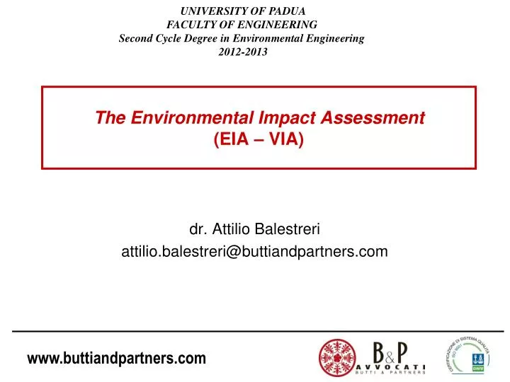 the environmental impact assessment eia via