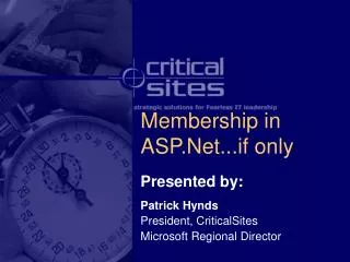Membership in ASP.Net...if only